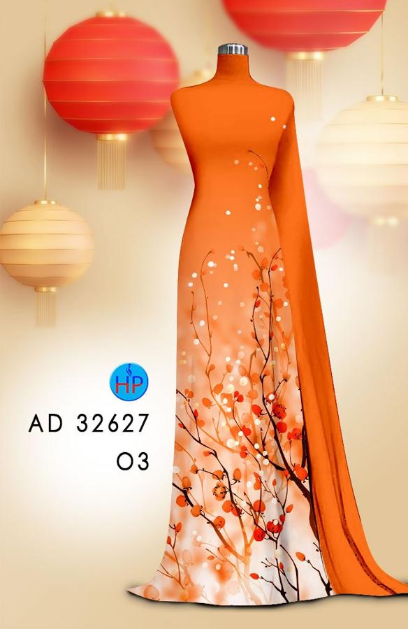 Vải Áo Dài Hoa Đào AD 32627 1